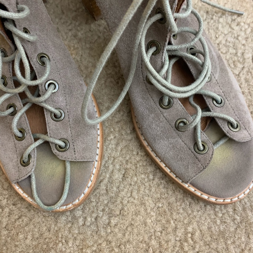 Jeffery Campbell suede cors peep toe booties - Picture 4 of 7